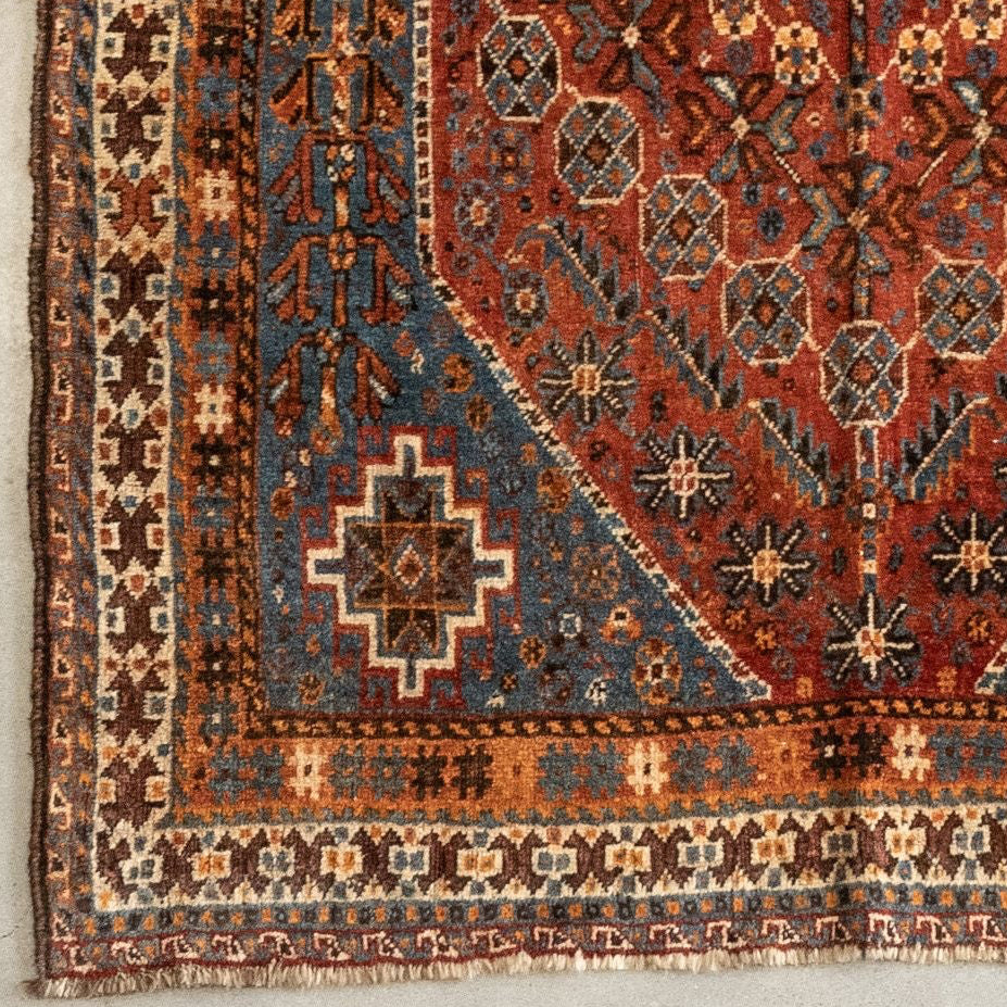 4'5" x 7' Vintage Qashqai Rug VINTAGE - rug Rug & Weave Rugs