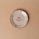 Stoneware Scallop Holiday Plate