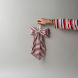Berry Stripe Bow