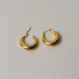 Gold Plated Voluptuous Hoop Earring
