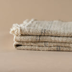 Linen Stripe Slub Throw Blanket - Rug & Weave