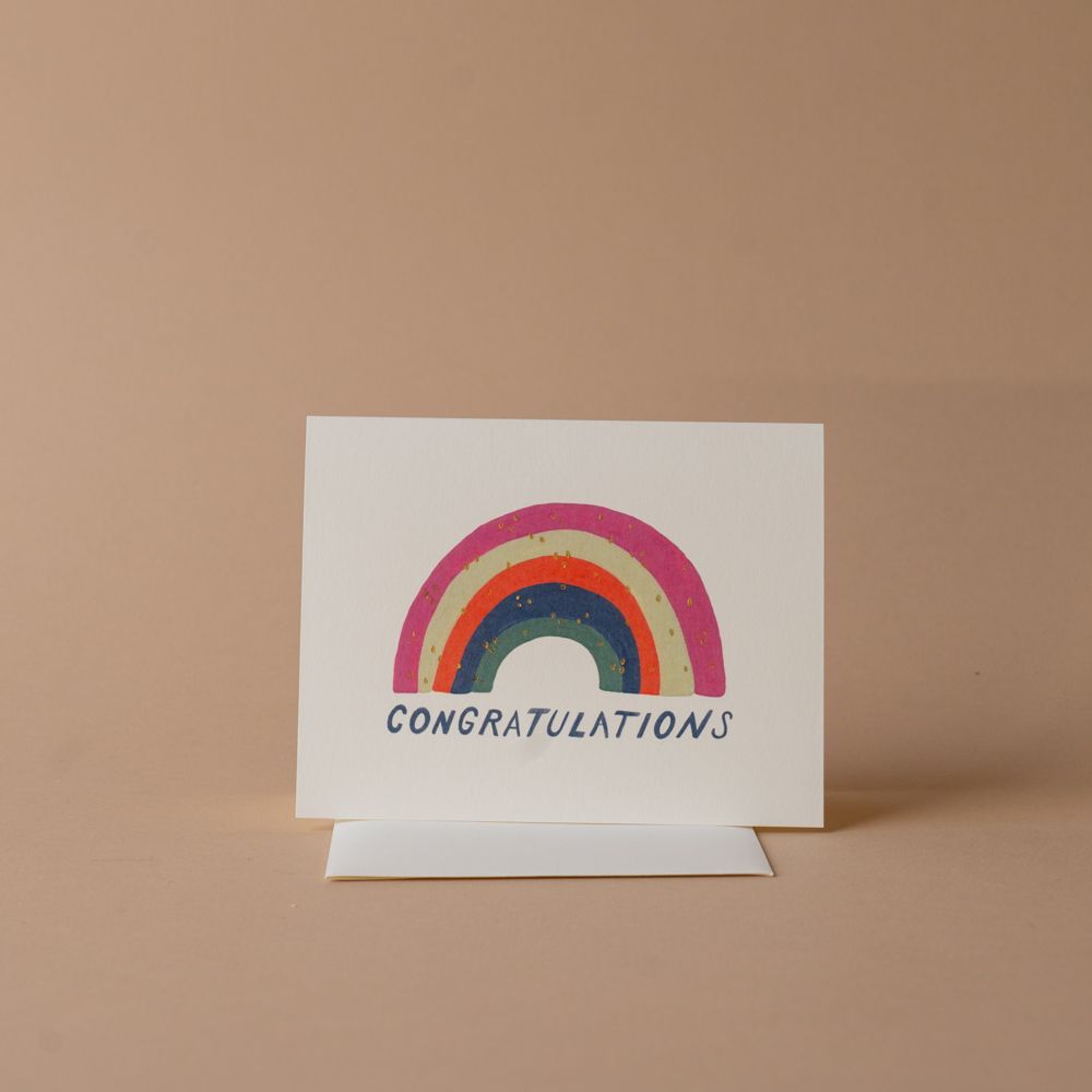 Congratulations Rainbow Card greeting card Inkwell Cards (Faire)