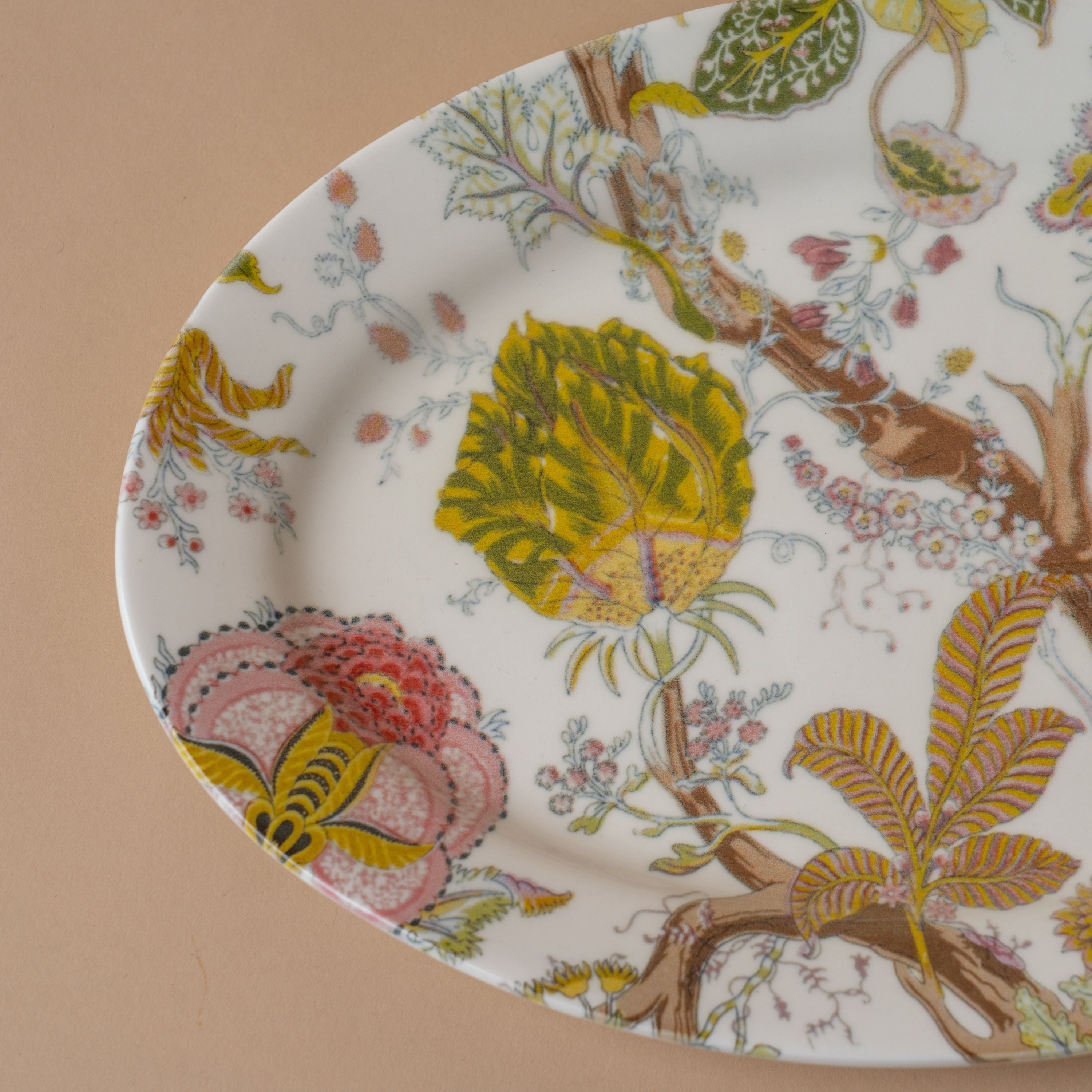 Botanical Print Stoneware Platter tray Creative Co-op (DYA)