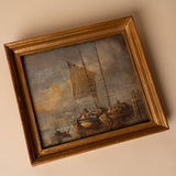"Voyage No. 1" Framed Vintage Painting