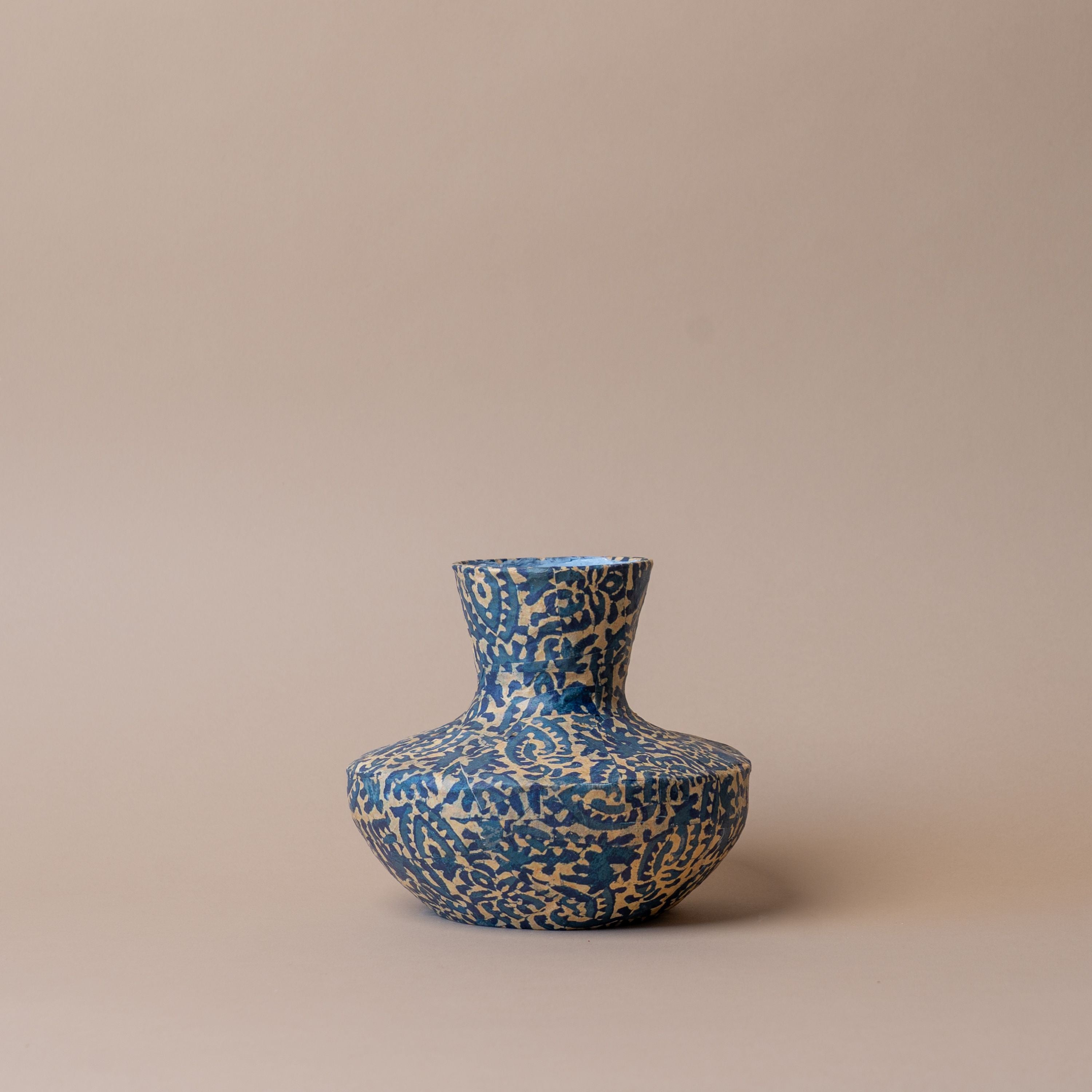 Floral Paper Mache Vase vase Indaba Trumpet Vase