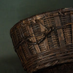 Vintage Dark Rattan Basket - Rug & Weave