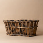 Antique Wood Basket - Rug & Weave