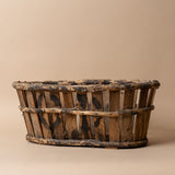 Antique Wood Basket - Rug & Weave