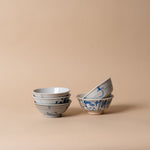 Vintage Blue Painted Bowl 0-VINTAGE-bowl Hauer Market