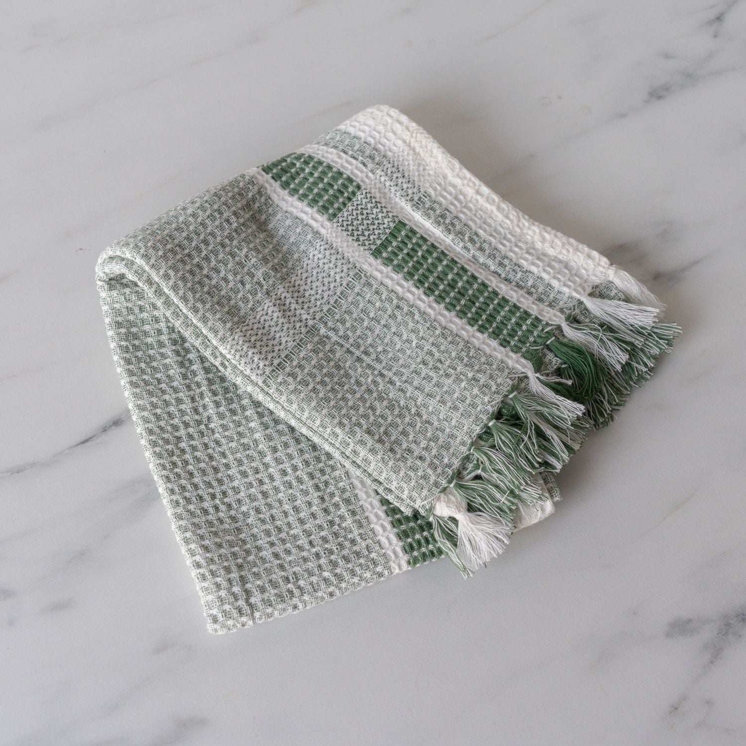 Waffle Dish Towel - Green - Rug & Weave