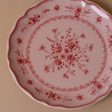 Red & Pink Floral Plate Collection dinnerware David Shaw