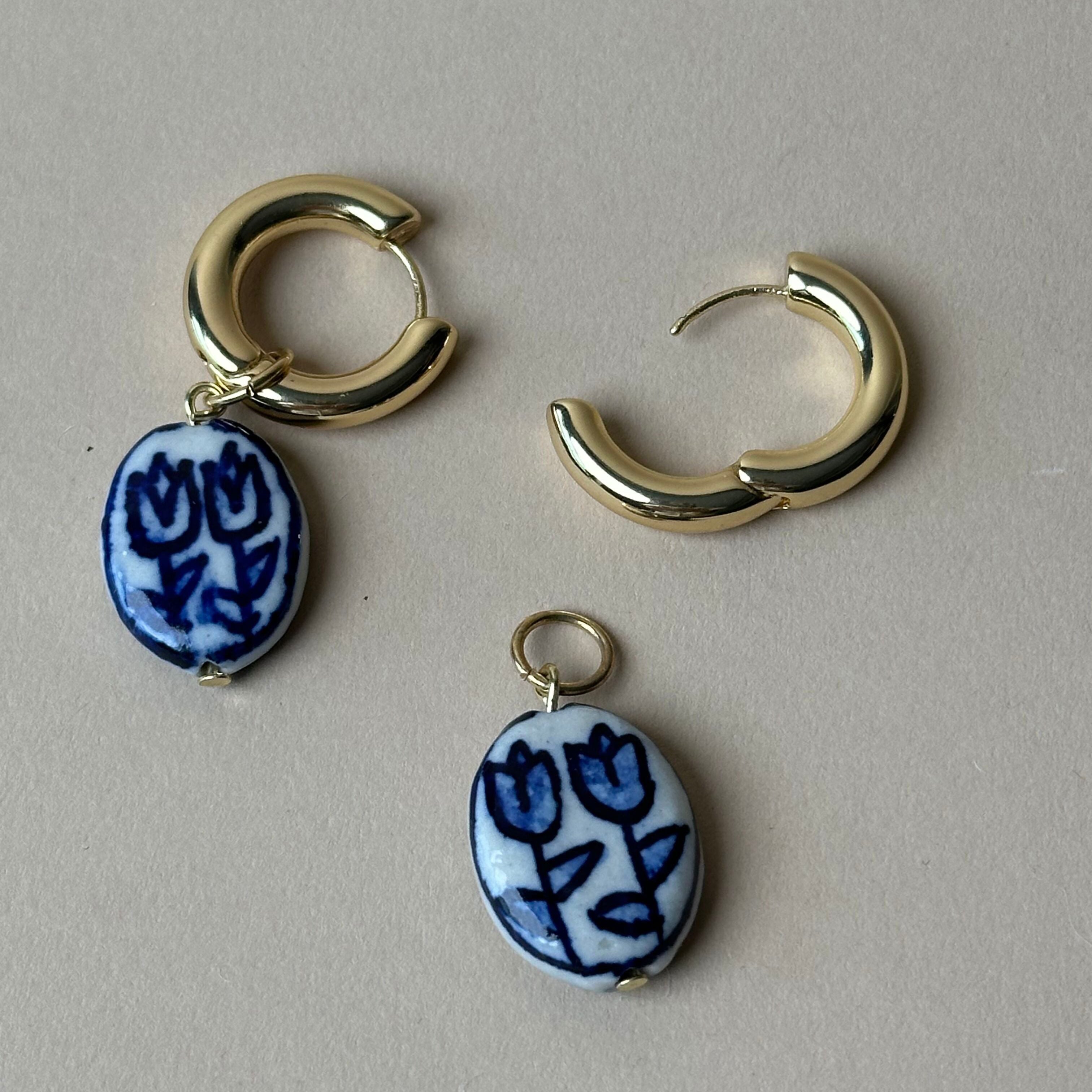 Gold Plated Tulip Bead Earrings jewelry Hunter & Hare (Faire)