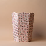 Floral Block Print Waste Basket