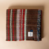 Recycled Wool Throw Blanket Blanket Atlantic Blankets (Faire) Red Stripe