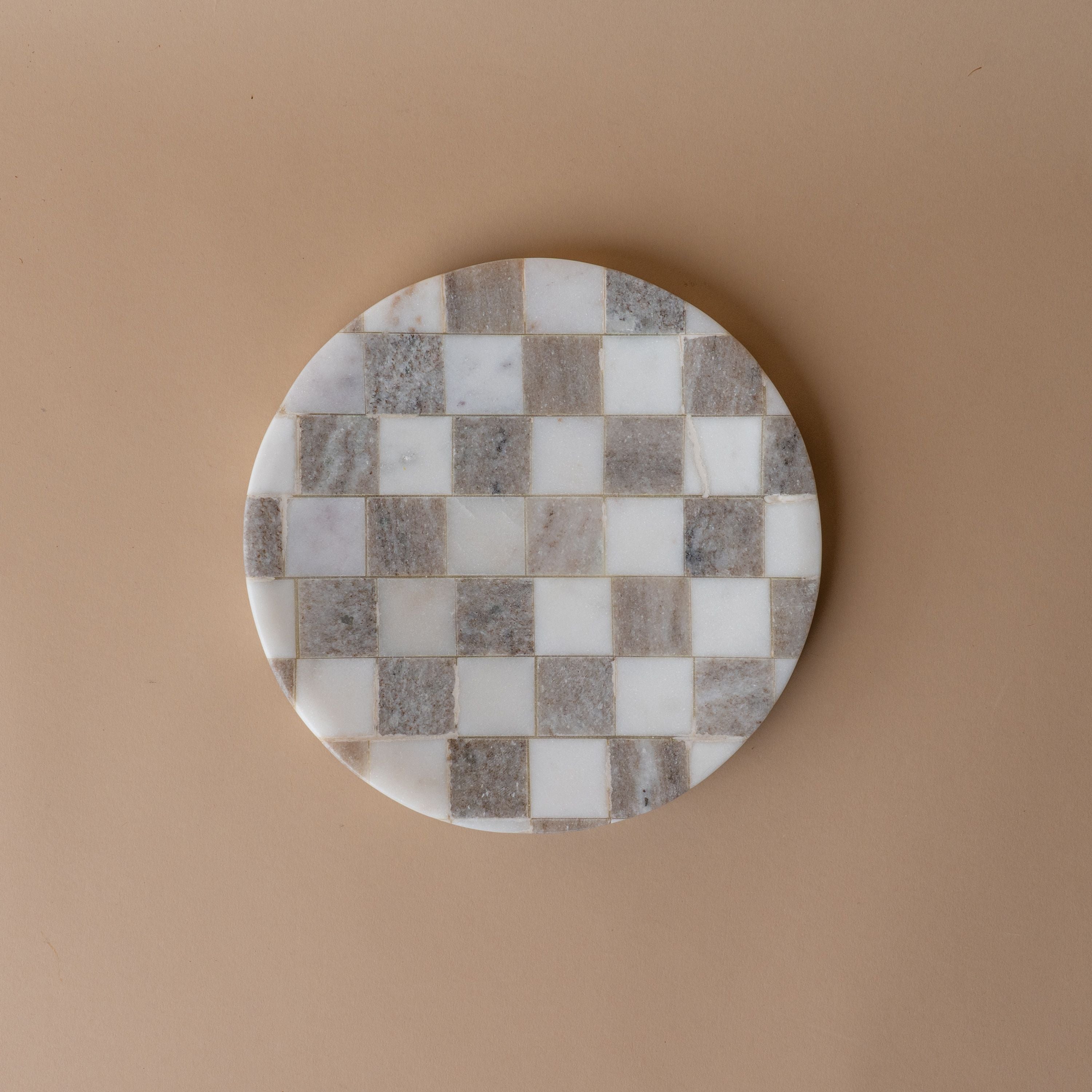 Marble Check Serving Tray tray Creative Co-op (DYA)