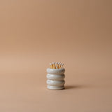 Speckled Ceramic Match Pot matches Mimi & August (Faire) Speckled White