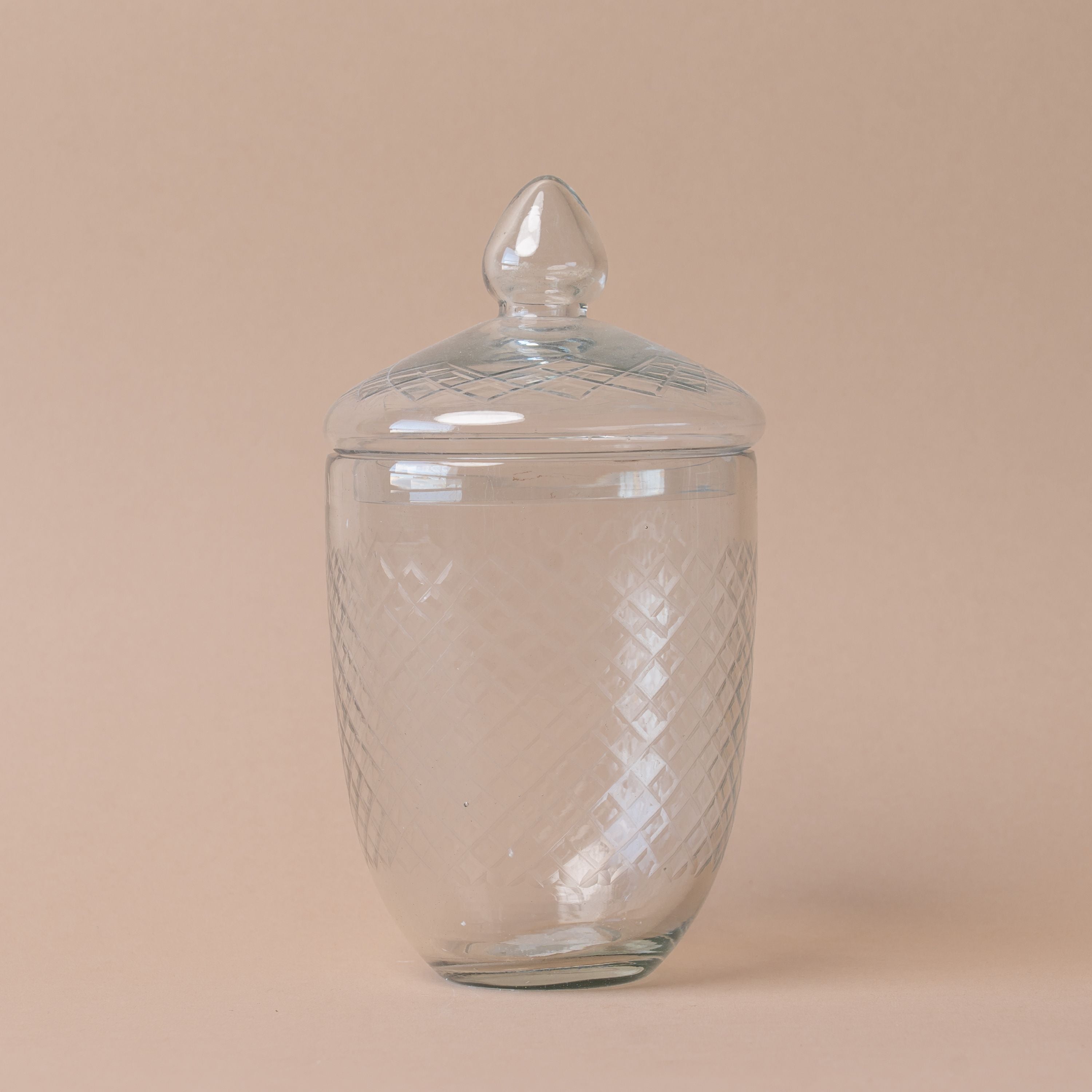 Hand Blown Glass Jar with Lid glass jar Creative Co-op (DYA) Tall