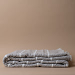 Striped Throw Blanket with Frayed Fringe blanket Brunelli (ShopZio)