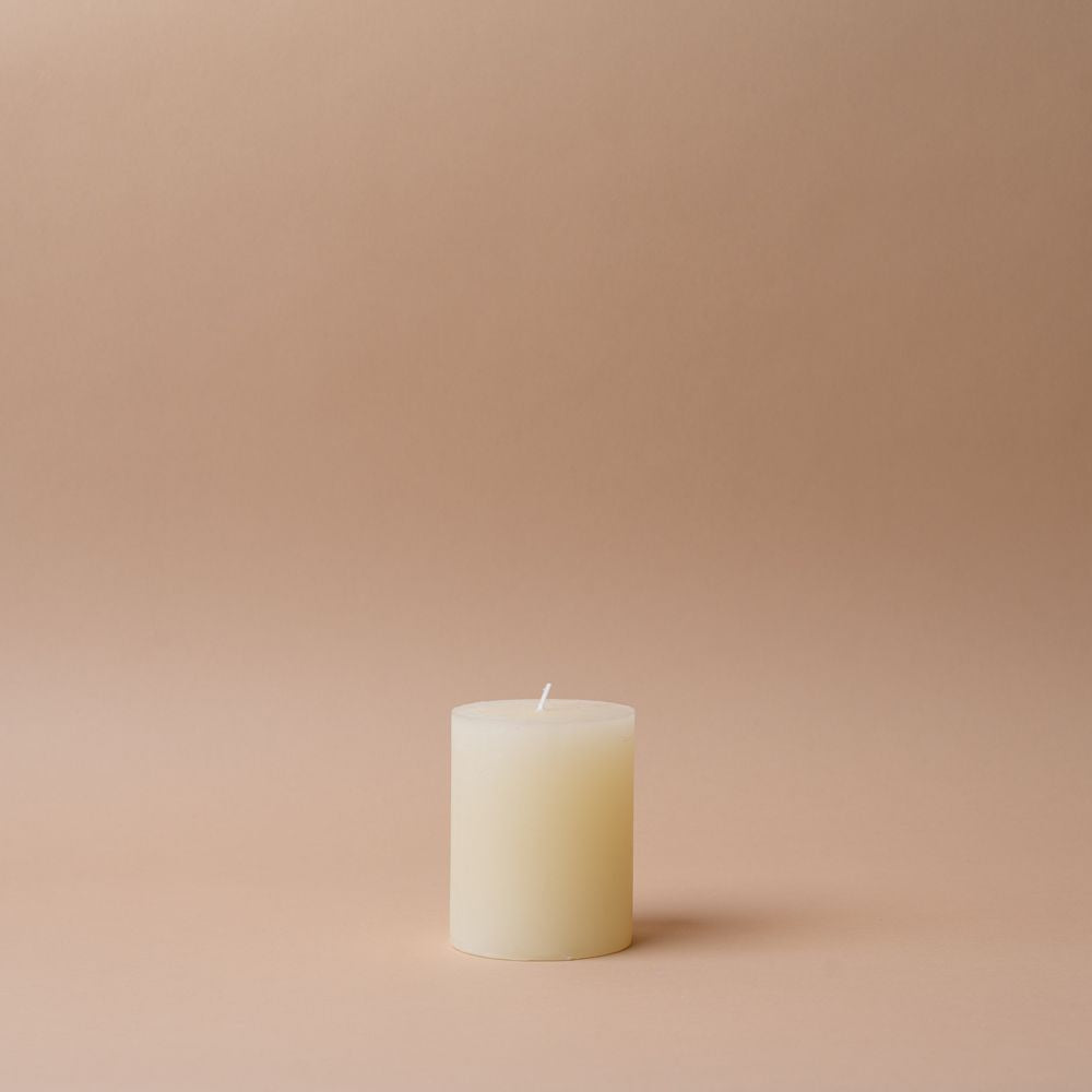 Rustic Pillar Candles candle Old Country Design (ShopZio) Parchement