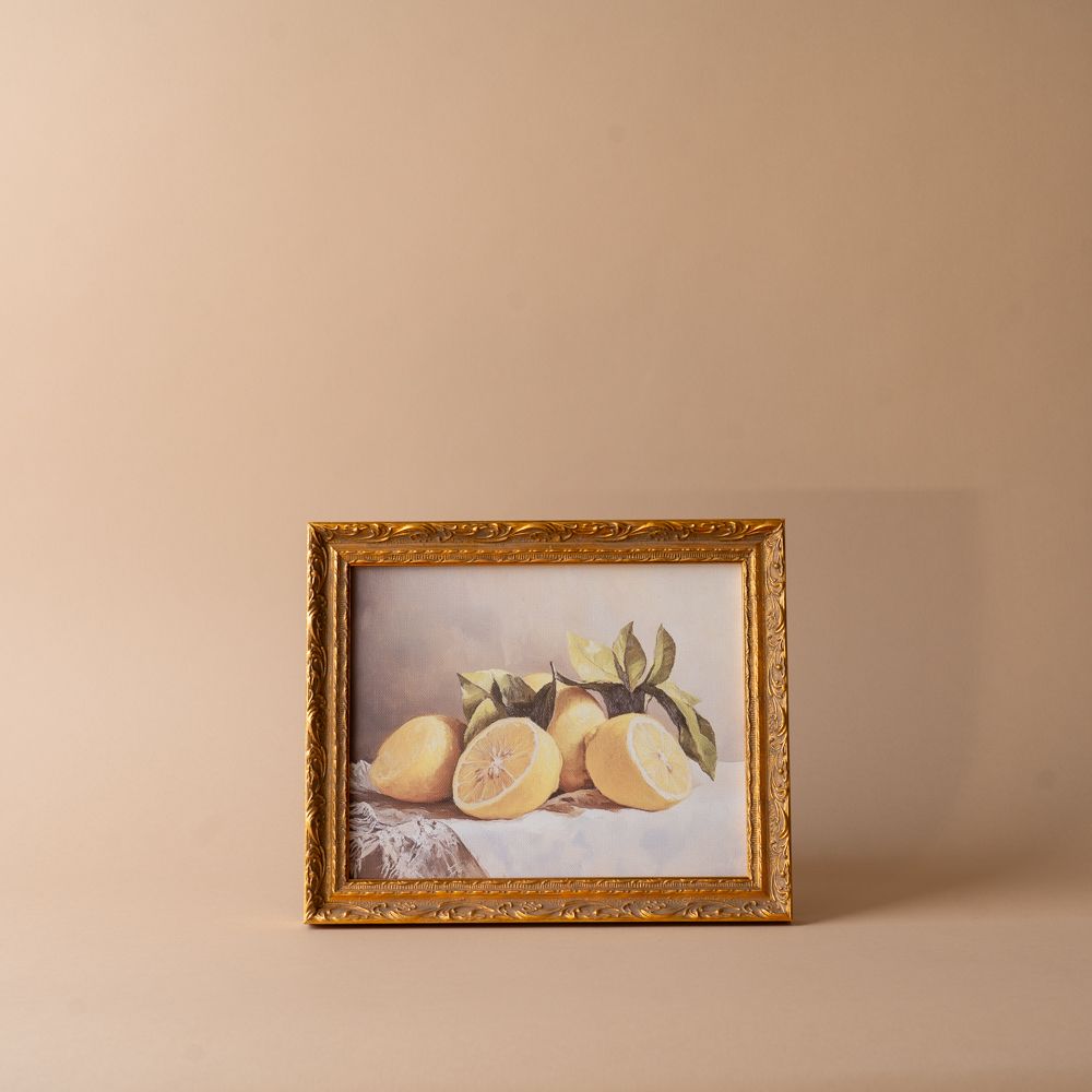 "Muted Lemon Citrus" Framed Vintage Art Print ARTWORK - print Luxe B Co (Faire)