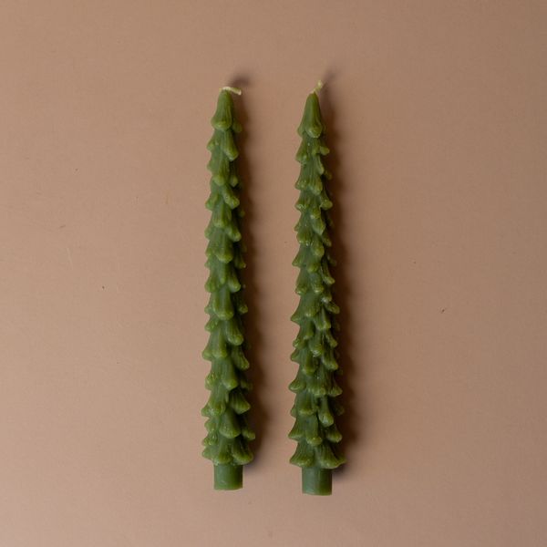 Tree Shaped Taper Candles - Evergreen