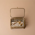 Filigree Mirrored Storage Box decorative box Silver Tree Home & Holiday (Faire)