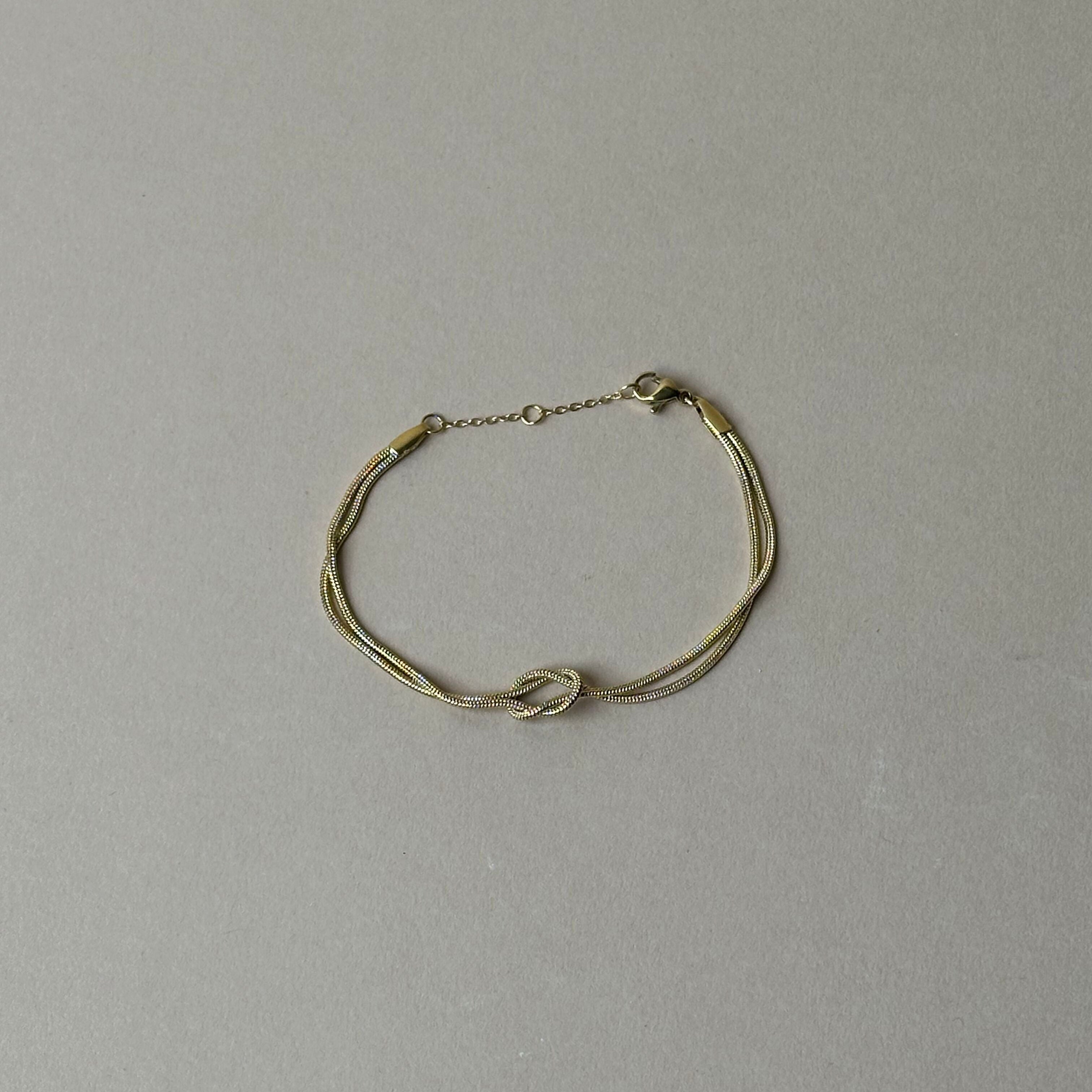 Gold Plated Knot Bracelet jewelry Hunter & Hare (Faire)