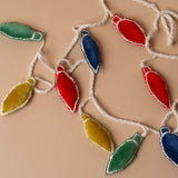 Cotton Holiday Lights Garland