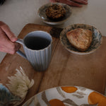 Stoneware Plate with Lemon & Orange Motif plate Creative Co-op (DYA)