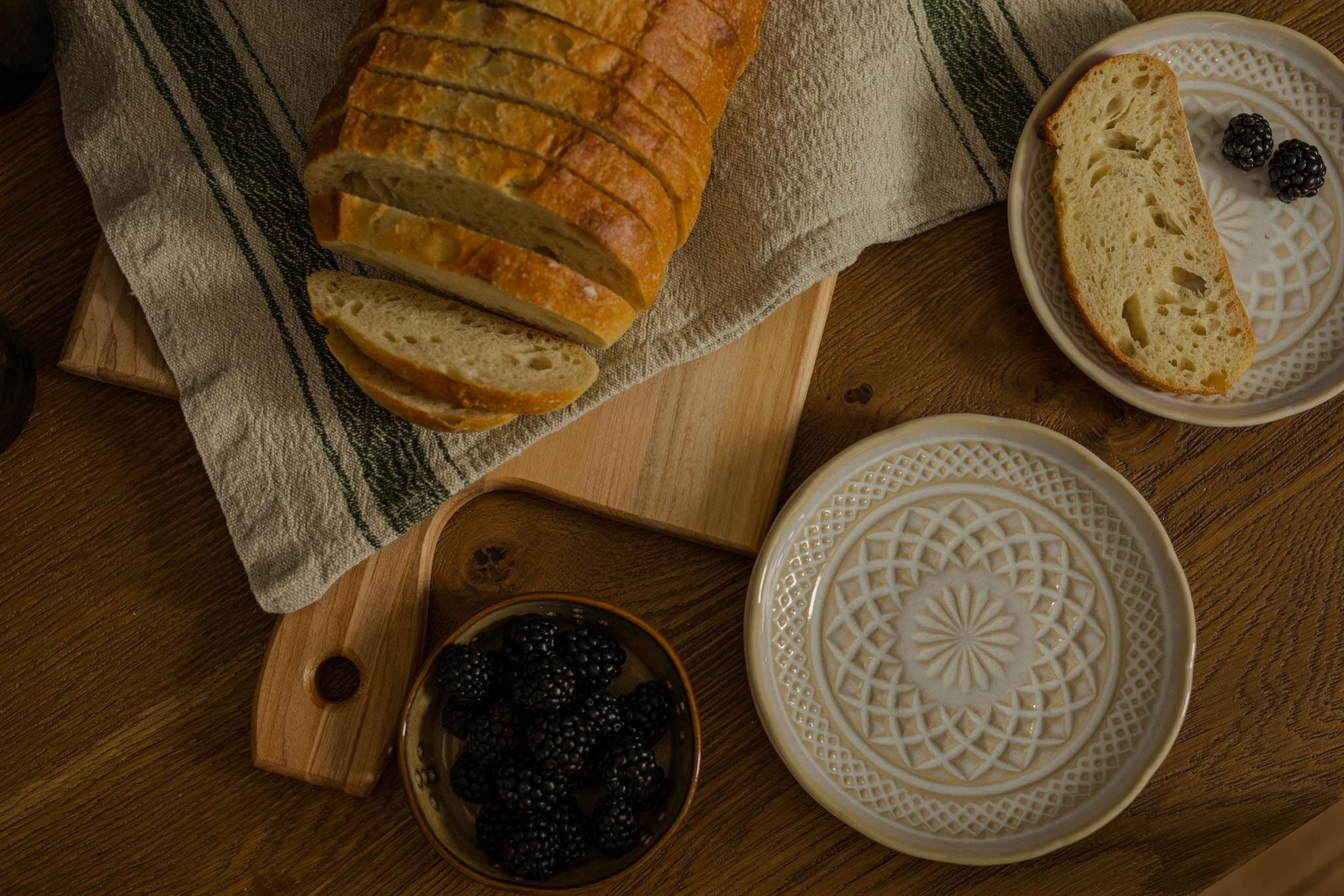 Hand Finished Stoneware Bread Plate - Rug & Weave