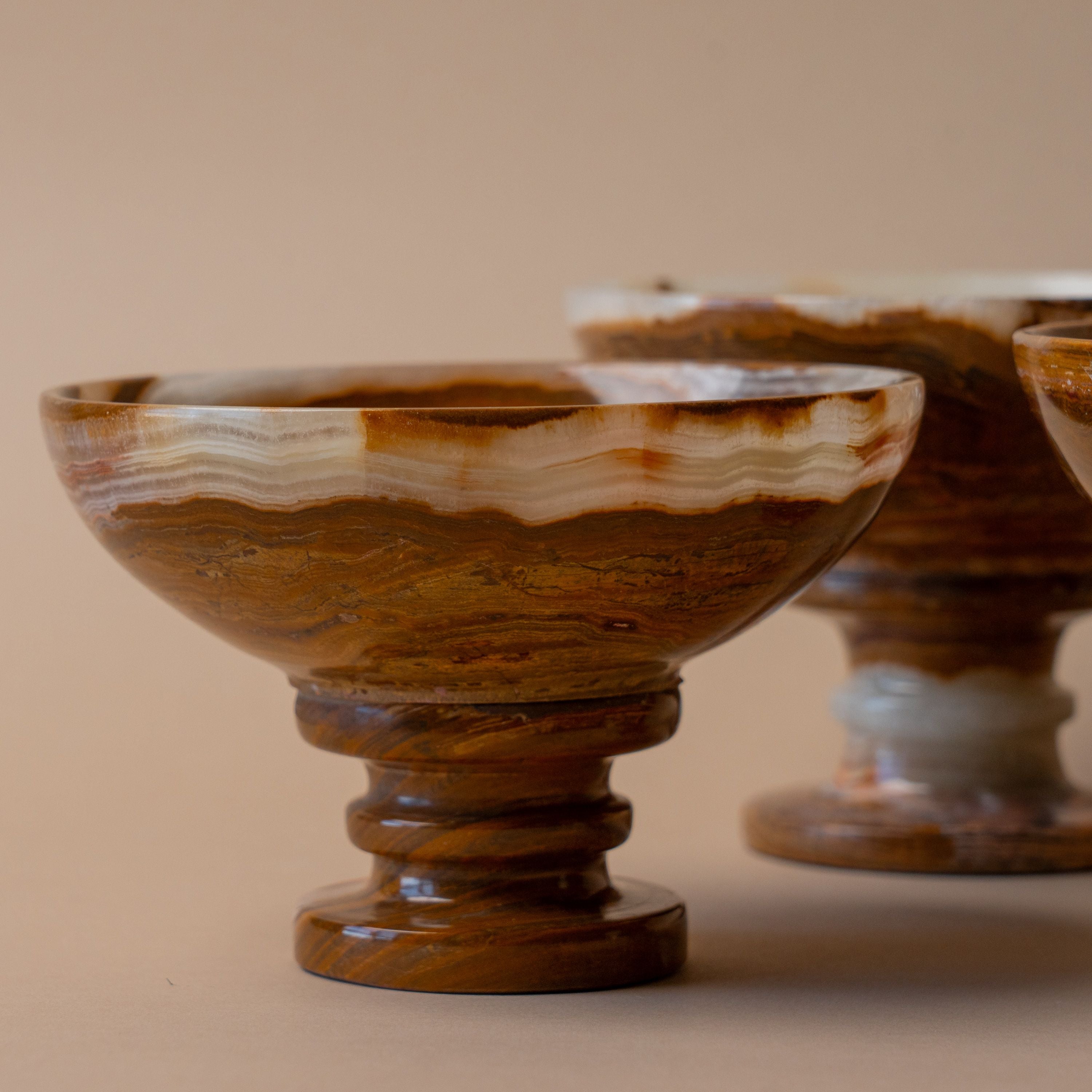 Onyx Pedestal Bowl bowl Marigold Market (Faire)