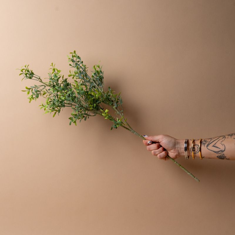 Faux Boxwood Spray faux stem Tri W Imports