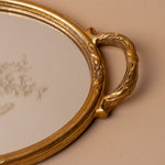 Antiqued Oval Floral Tray – view 4