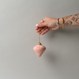 Handmade Paper Mache Ornament - Diamond Shape CHRISTMAS 2025 Creative Co-op (DYA) Light Pink Dot