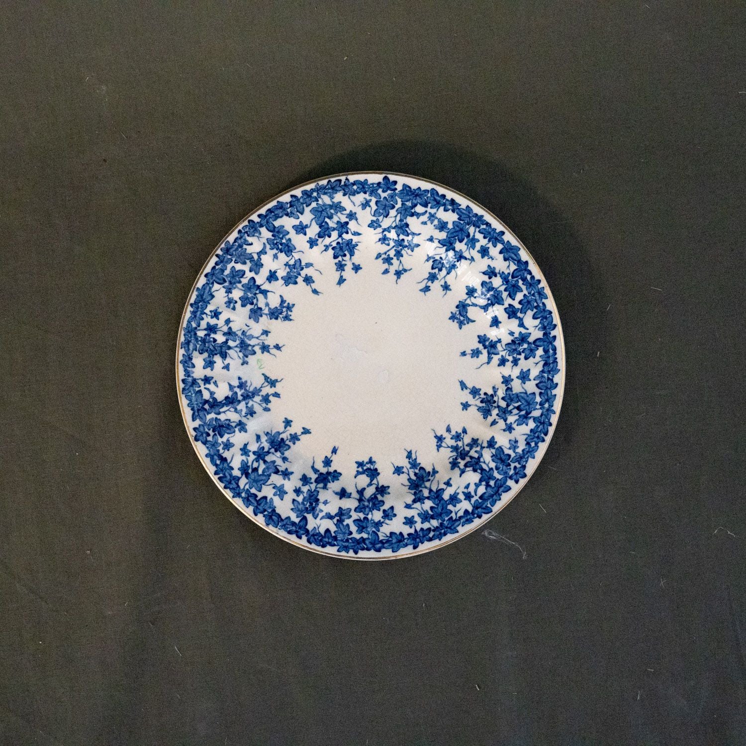 Antique Floral Transferware Dinnerware - Dark Blue - Rug & Weave