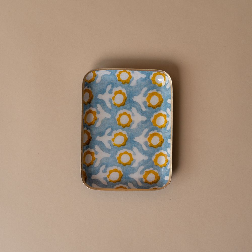 Sunflowers Enamelled Tray - Rug & Weave
