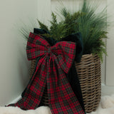 Red Plaid Bow Ornament