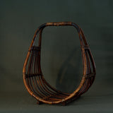 Vintage Rattan Log Holder - Rug & Weave