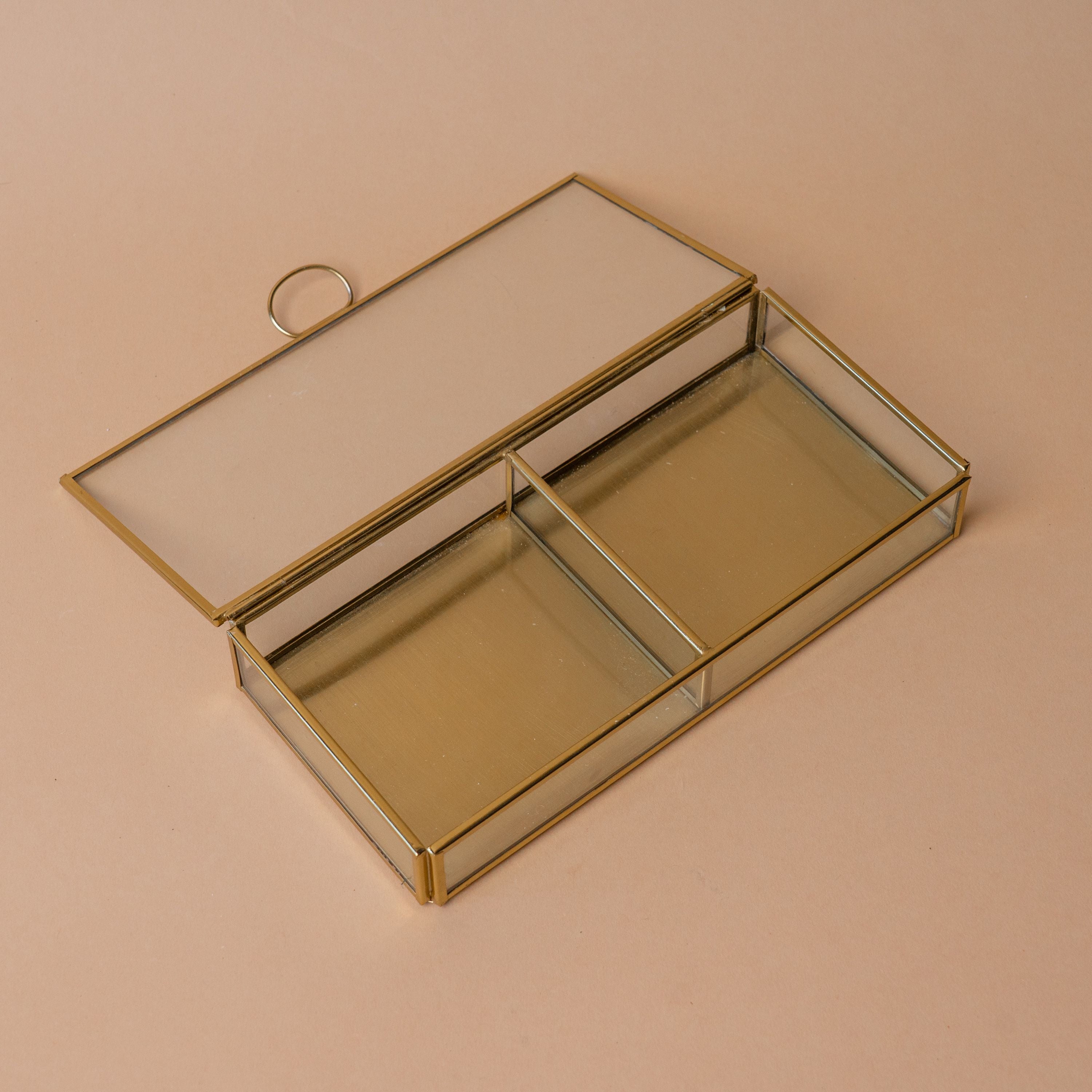 Glass & Brass Display Box decorative box Creative Co-op (DYA)