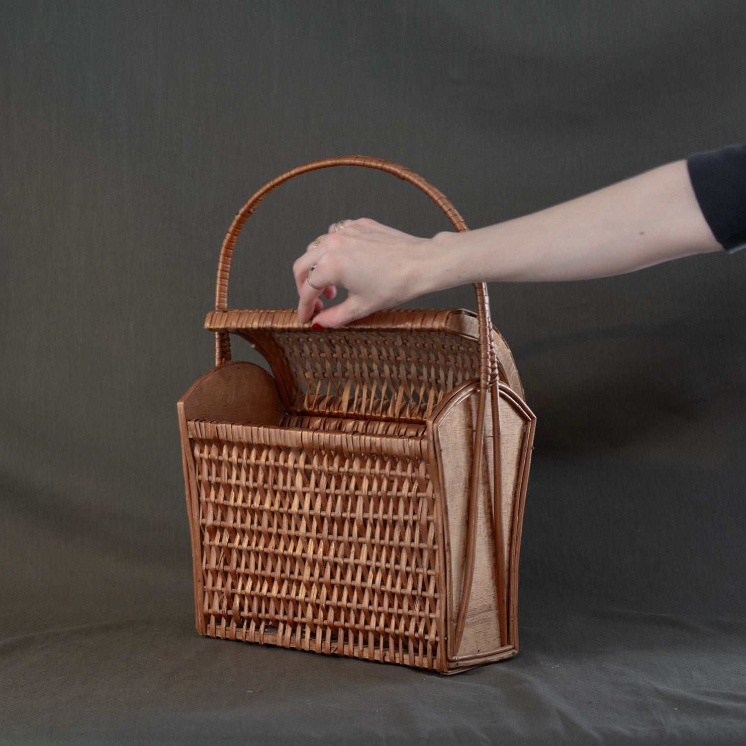 Vintage Tall Picnic Basket - Rug & Weave