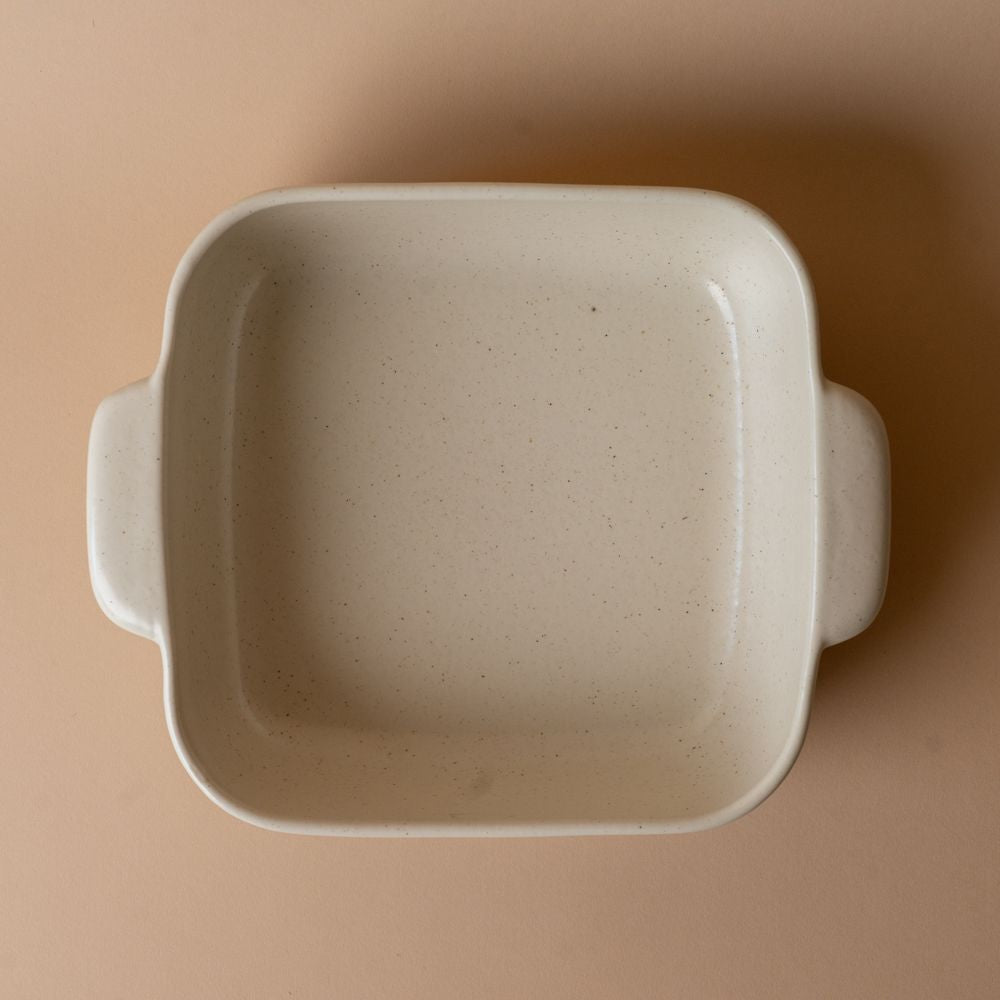 Ceramic Vanilla Square Baking Dish baking dish David Shaw