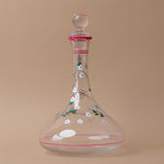Hand Painted Floral Decanter glass decanter Creative Co-op (DYA)