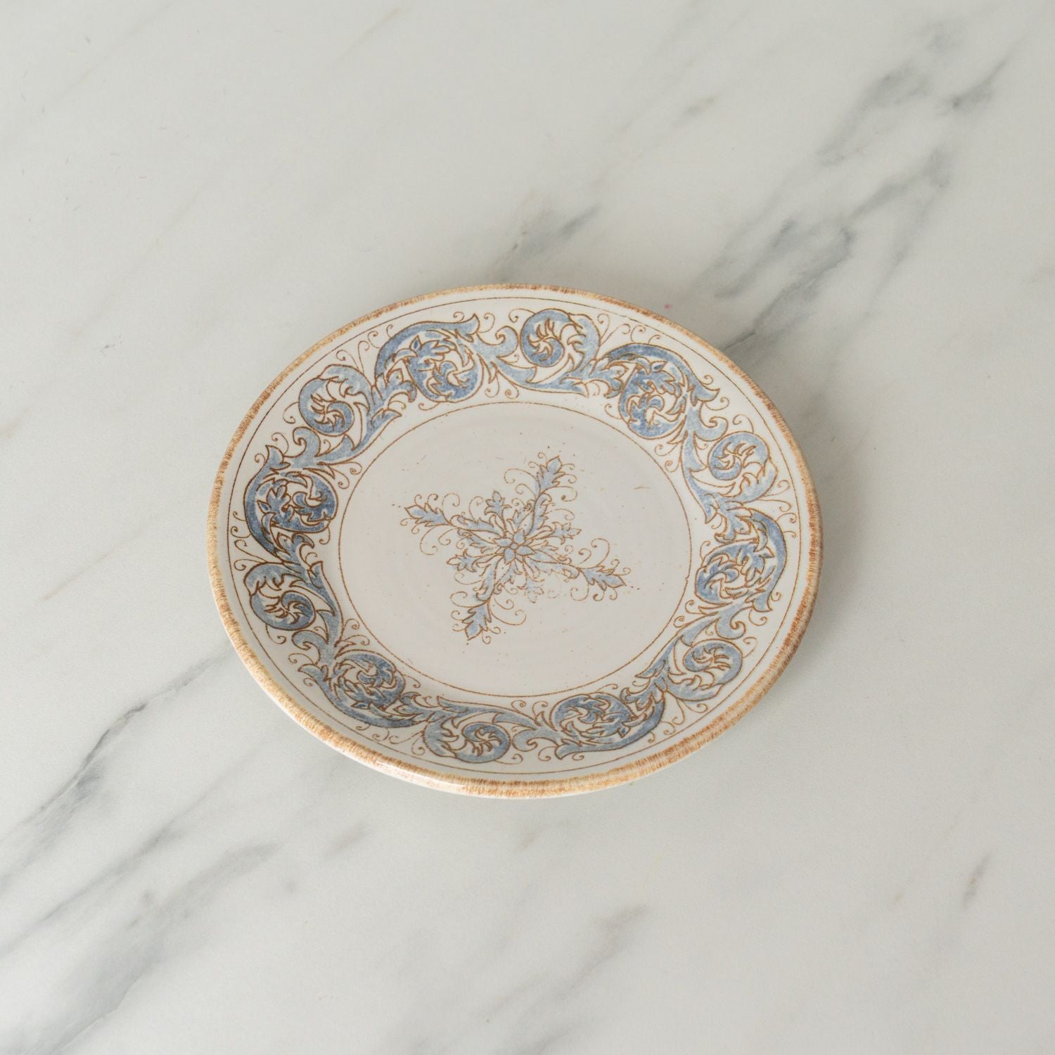 Floral Stoneware Bread Plate plate David Shaw