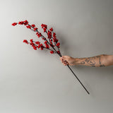 Faux Red Berry Spray