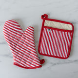 Red Stripe Pot Holder - Rug & Weave