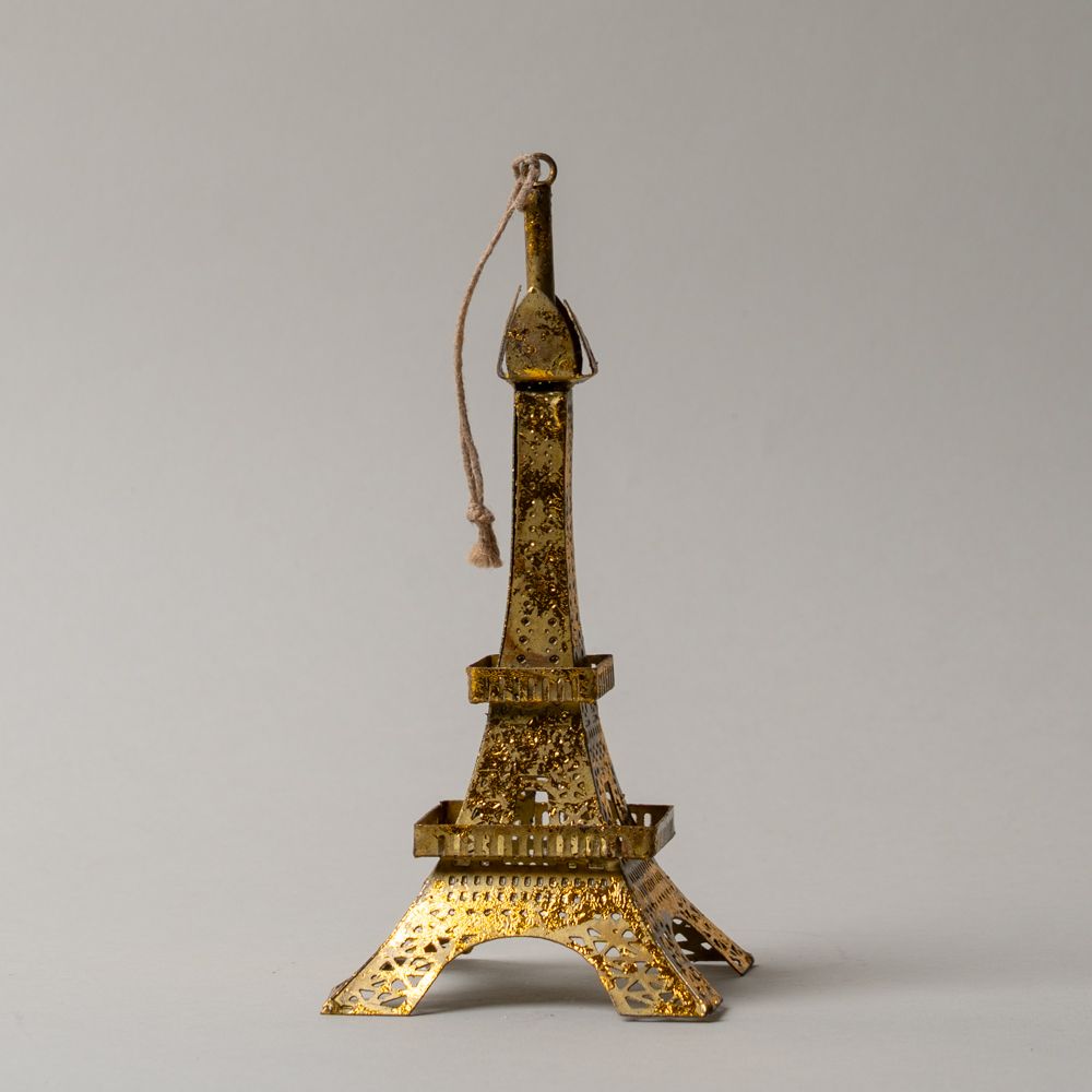 Gold Foil Eiffel Tower Ornament CHRISTMAS 2026 Creative Co-op (DYA)