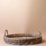 Roll Top Rattan Tray tray Bacon Basketware (Faire) Large