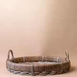 Roll Top Rattan Tray tray Bacon Basketware (Faire) Large