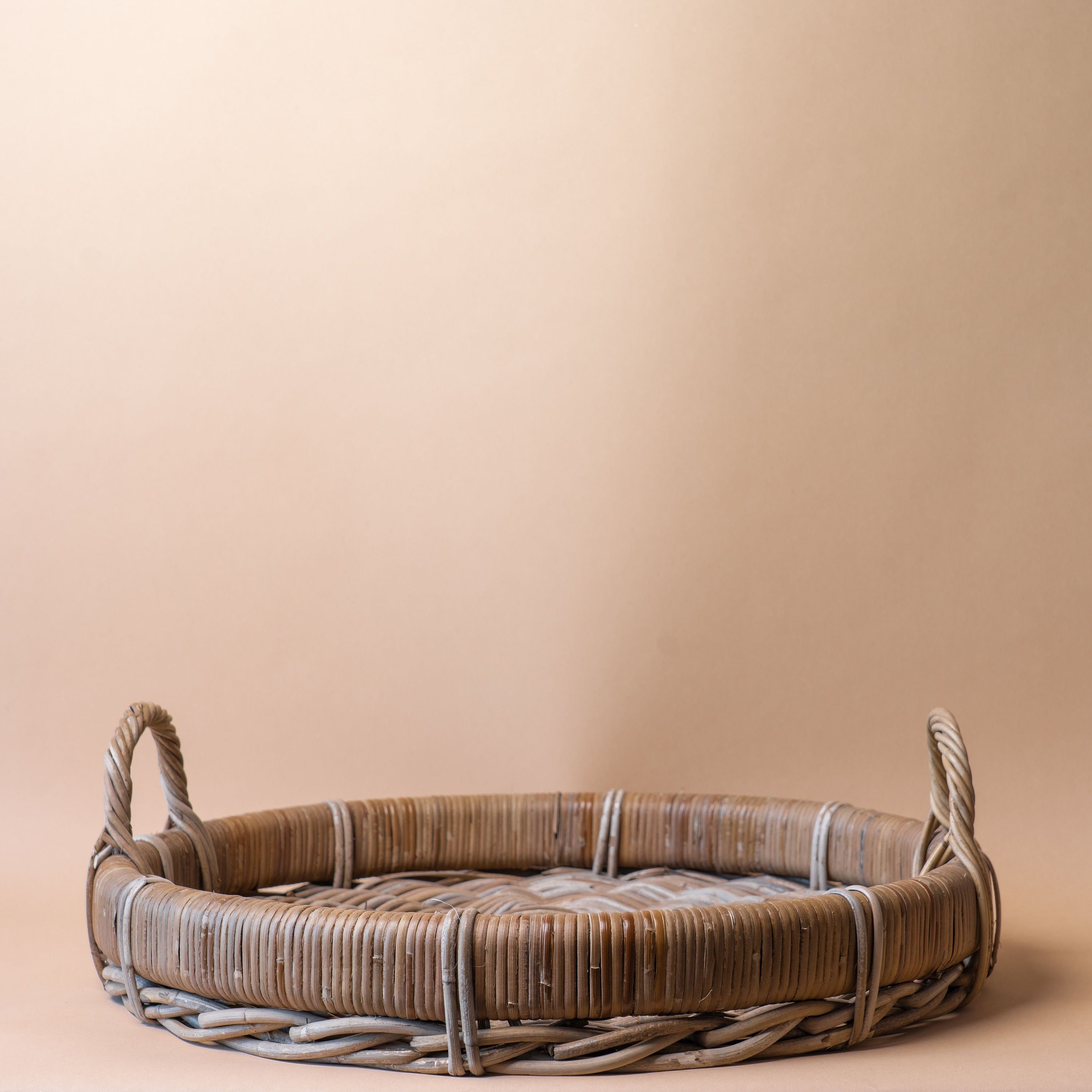 Roll Top Rattan Tray tray Bacon Basketware (Faire) Large