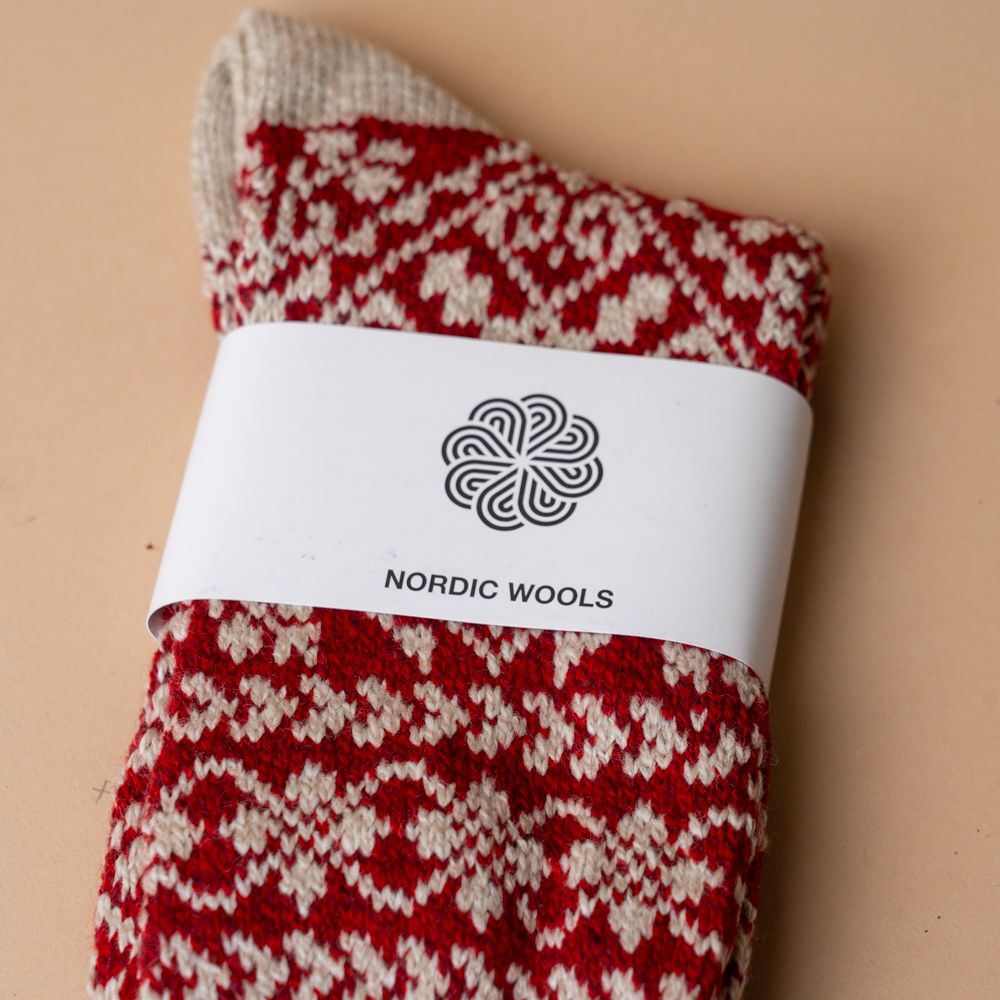 Cozy Nordic Socks socks Nordic Wools (Faire) Crimson - Large